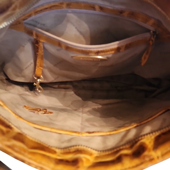 Brahmin Mustard Yellow Leather Hobo - Picture 6 of 10